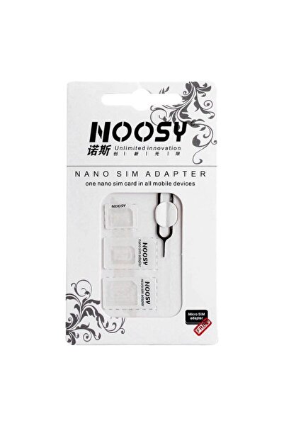 Hurtel Set adaptor cartelă SIM Noosa + Cheie - Alb