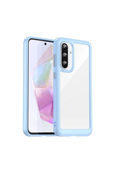 Hurtel Husă Outer Space pentru Samsung Galaxy A56 cu ramă flexibilă - Albastru