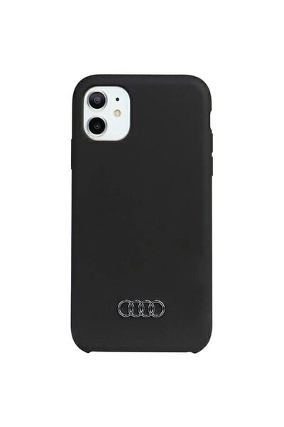Audi Husă de silicon iPhone 12/12 Pro 6.1 " negru/negru, carcasă rigidă AU-LS...