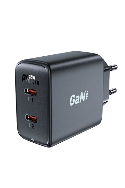 Acefast Încărcător rapid GaN 35W PD 2x USB C A49 - negru