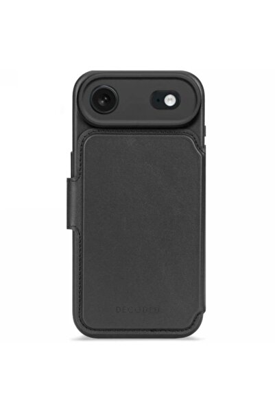 decoded Husă din piele cu portofel detașabil MagSafe pentru iPhone Air - negru