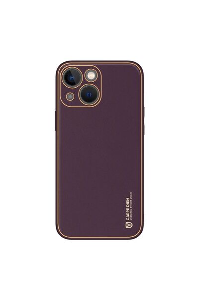 Dux Ducis Husă Yolo elegantă mov din piele ecologică pentru iPhone 14 Plus