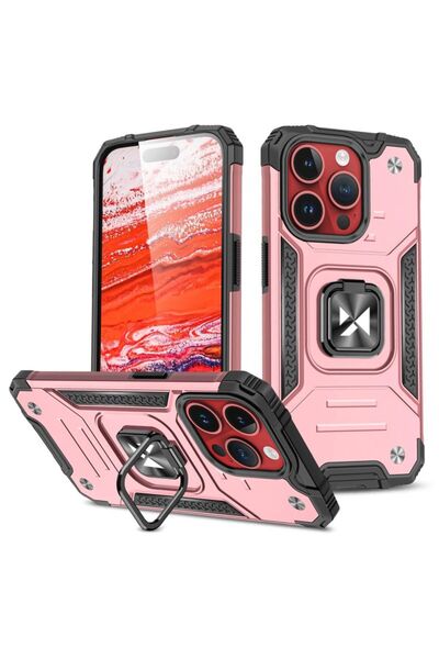 WOZINSKY Ring Armor iPhone 15 Pro Husă Ring Armor pentru iPhone 15 Pro - Auriu