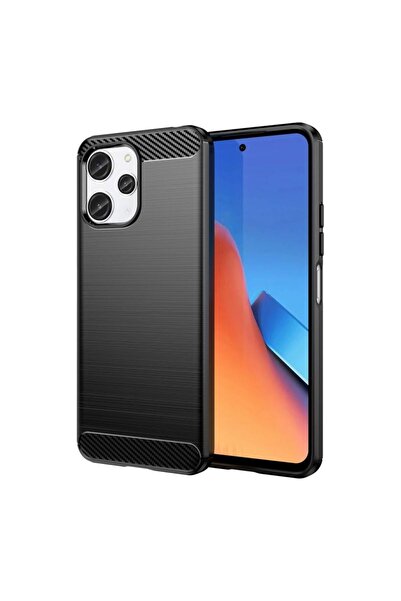 Hurtel Husă flexibilă cu model carbon pentru Xiaomi Redmi 12 - negru