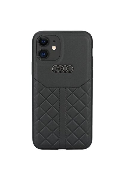 Audi Husă rigidă din piele naturală pentru iPhone 12/12 Pro 6.1 " negru/negru...