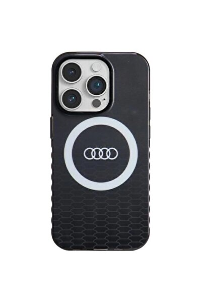 Audi Husă IML Big Logo MagSafe pentru iPhone 14 Pro - negru