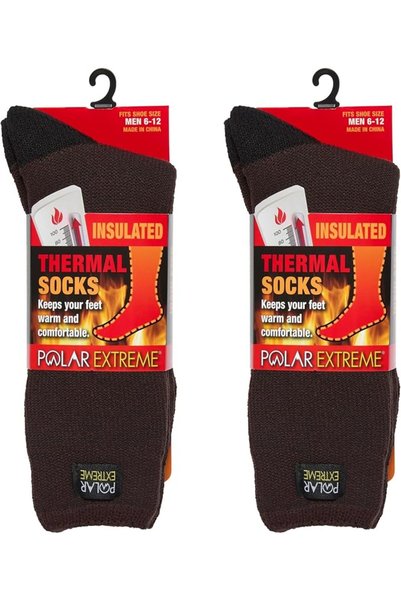 POLARSKY Polar Extreme Mens Thermal Sock Pack of 2