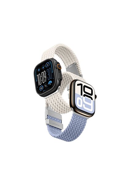Amazingthing Set de 2 curea Blend pentru Apple Watch 45/46/49 mm - Albastru s...
