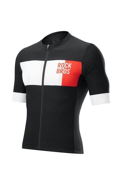 ROCKBROS Tricou de ciclism pentru bărbați, negru, mărimea L