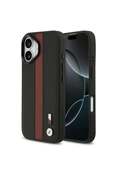 BMW Husă MagSafe perforată cu logo în dungi M pentru iPhone 17 - Roșu
