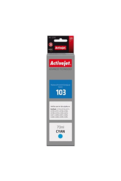 ActiveJet Flacon de cerneală AE-103C (Înlocuiește Epson 103 C13T00S24A; Supre...