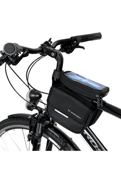WOZINSKY Geantă de cadru pentru bicicletă, husă impermeabilă pentru telefon, ...