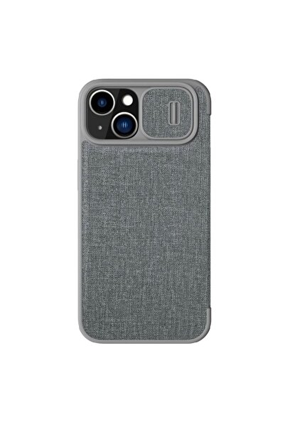 Nillkin Husă Qin Cloth Pro pentru iPhone 14 Plus, cu protecție cameră, tip fl...