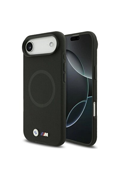 BMW M FW Husă MagSafe cu logo metalic pentru iPhone Air - Negru
