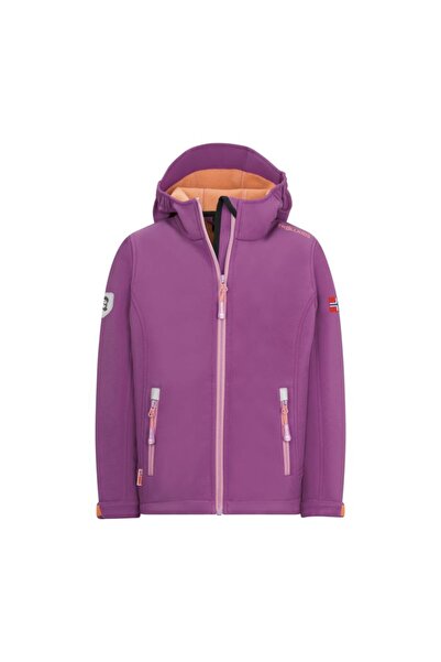 Trollkids Geacă softshell pentru copii, model Trollfjord cu glugă pentru fete...