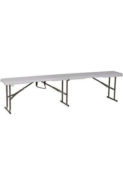 SASKA GARDEN BANCĂ PLIABILĂ DE CATERING 183X28X43CM ALBĂ