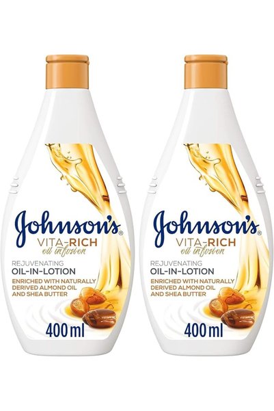 Johnson & Johnson Johnson’s Vita-Rich Rejuvenating Oil in Lotion, with Natura...
