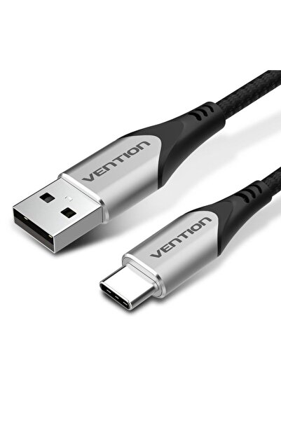 Vention Cablu USB-A la USB-C împletit 3A 480Mbps 2m Gri