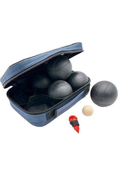 Enero Set de 6 bile de petanque - Bile negre, husă profesională