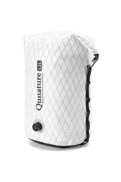 Qunature Sac impermeabil cu valvă alb 12l