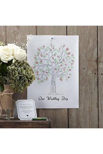 Ginger Ray Vintage Affair - Finger Print Tree - Green
