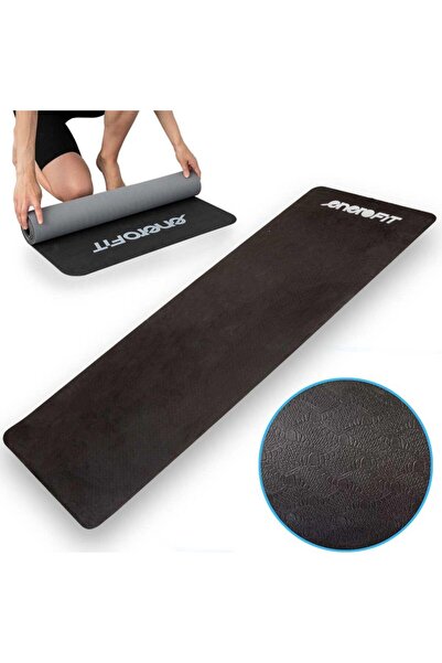 Enero Saltea de yoga și fitness TPE antiderapantă, negru și gri, FIT