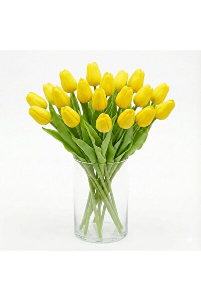 SASKA GARDEN Lalea galbenă 31 cm, realistă, decorațiune de primăvară