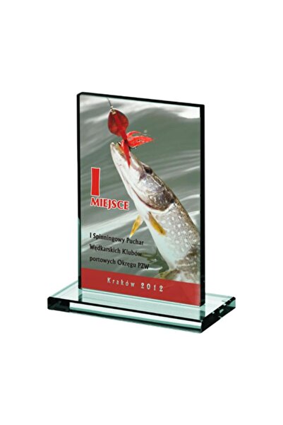 TRYUMF Trofeu de sticlă cu imprimare color LuxorJet Trofeu de sticlă cu impri...