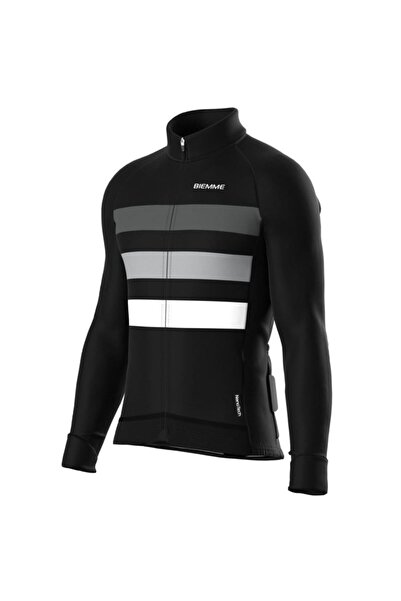 Biemme Tricou cu mânecă lungă CALDERONE negru gri XL