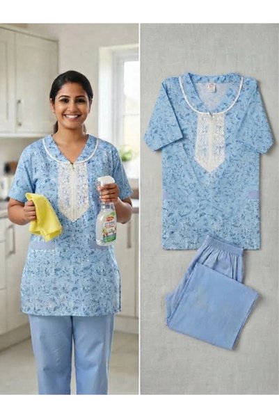 rivone Housemaid uniform with a modern pattern – elegance befitting your home