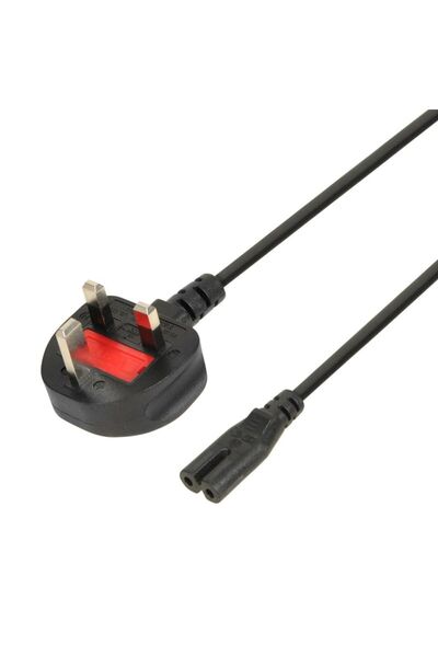İbox Cablu de alimentare EURO cu 2 pini AUDIO-RTV VDE 3x0.75mm cupru, ștecher UK