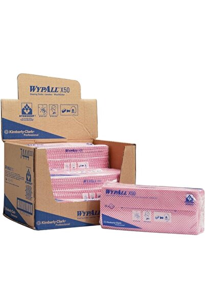 Wypall مناديل تنظيف، مناديل حمراء مرمزة بالألوان 7444، معتمدة للاستخدام مع ال...