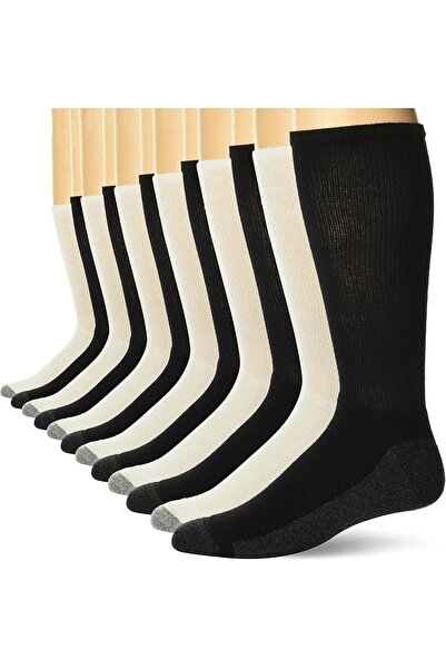 HANES Men's Max Cushioned Crew Socks, Moisture-Wicking with Odor Control, Mul...