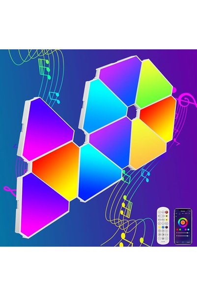GENERAL لوحة إضاءة LED مثلثة الشكل من ZONJIE - لوحة إضاءة LED مثلثة RGBW مع ت...
