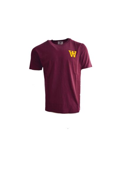 Double A by Wood Wood Tricou Wood Wood Ace AA Bordeaux - 10235702-2222-Bordeaux
