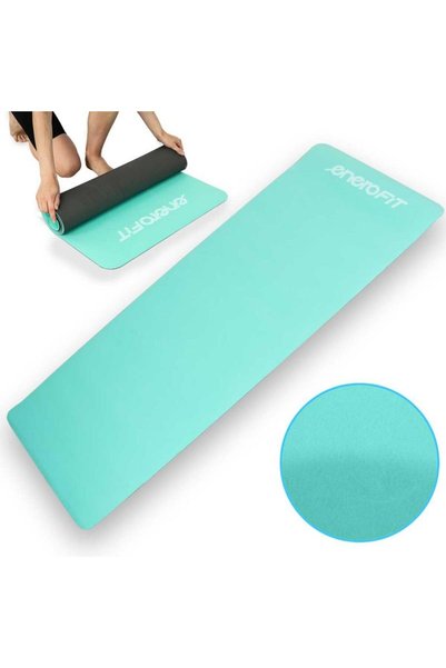 Enero Saltea de yoga și fitness TPE antiderapantă gri mentă FIT