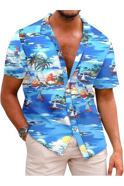 COOFANDY Men's Cotton Linen Henley Shirt Long Sleeve Hippie Casual Beach T Sh...