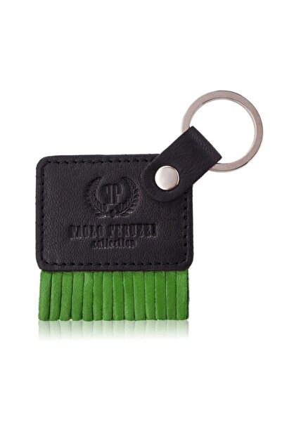 Paolo Peruzzi Breloc din piele naturală verde - T-88 BL/GE