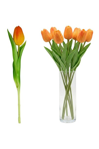 SASKA GARDEN Lalea portocalie realistă de 31 cm, decorațiune de primăvară