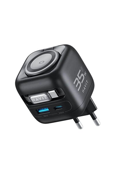 Havit Încărcător de călătorie UC250 cu cablu extensibil (Negru)