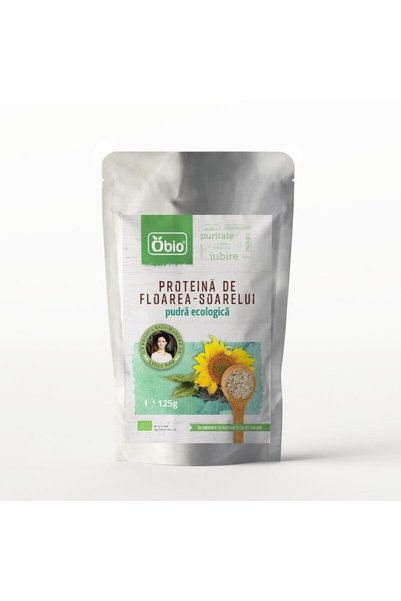 OBİO Proteina de Floarea-Soarelui pudra bio, 125g,