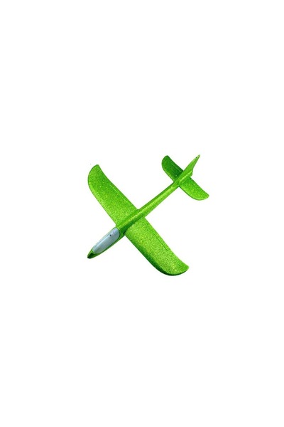 OEM Avion planor din polistiren in punga, lungime 47 cm, cu lumina pe varf, V...