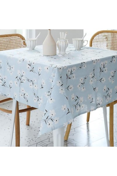 GENERAL Pastoral Rectangle Tablecloth - 60 x 102 Inch - Linen Fabric Table Cl...