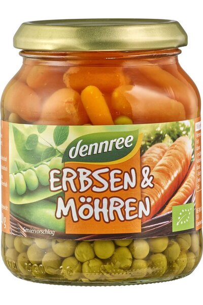 Dennree Mazare si morcovi la borcan bio 350g