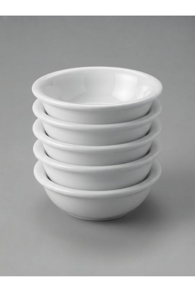 BİODATA 6 Pieces Polycarbonate White Classic Bowl Soup Bowl 19 × 19 cm Melamine