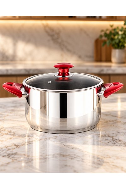 AKDENİZDEN Akdeniz Elit Serisi 30 cm 10 Litre 18/10 Derin Çelik Tencere