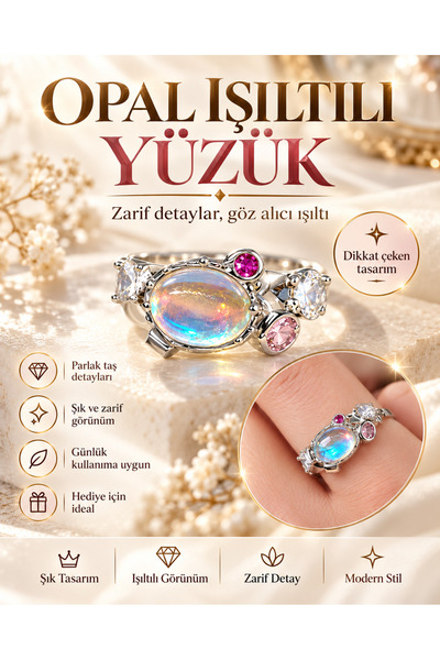 FG KONNİCHİWA Opal Sparkling Multi-Stone Ring