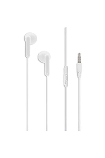 OEM Casti Audio Handsfree Albe cu Microfon & Reglare Volum I-JMB