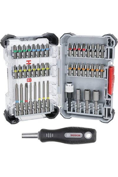 Boschen مجموعة رؤوس مفكات بوش 45x فائقة الصلابة، 44+1 قطعة (168 × 110.5 مم)، ...
