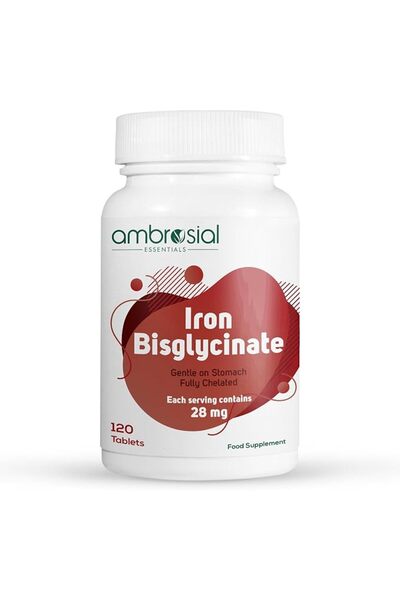 AMBROSIAL STORE أقراص أمبروسيال حديد بيسجليسينات 28 ملغ عالية القوة |   مكمل ...